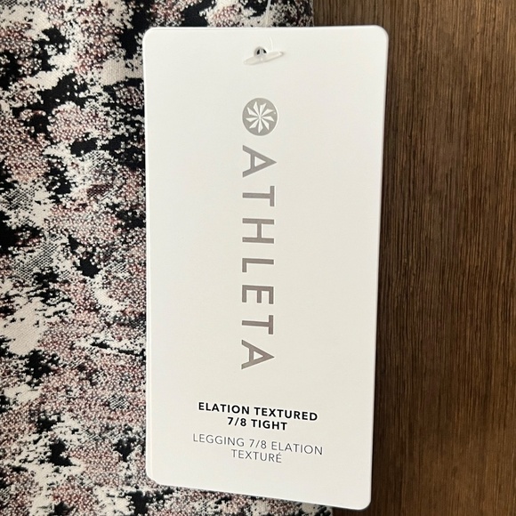 Athleta Textured 7/8 Tight Cropped Legging Meadow Decadent Chocolate Size 2X NWT - Picture 5 of 10